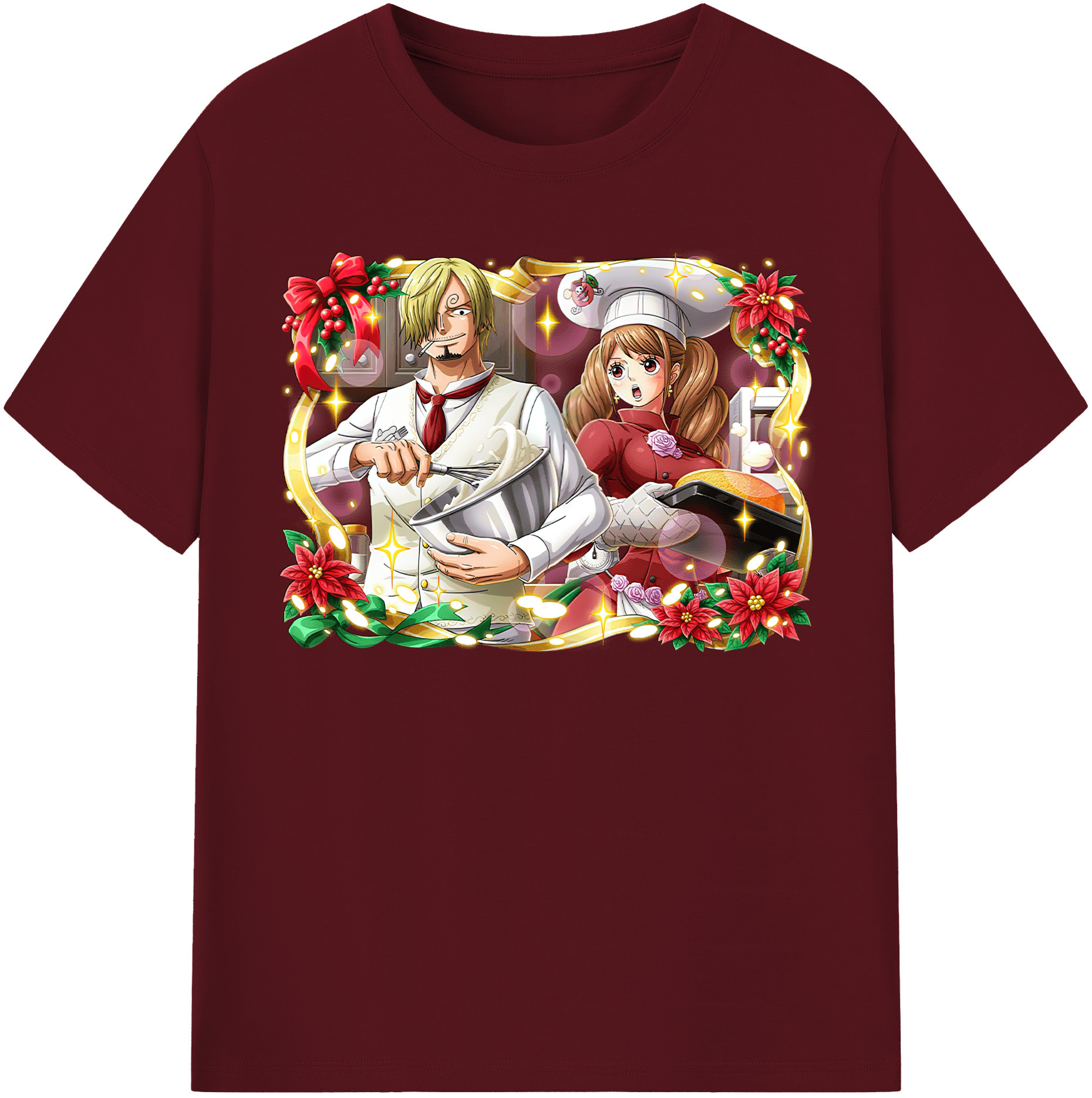 ワンピース サンジ ONE PIECE Sanji 綿100％半袖Tシャツ（フロントプリント）